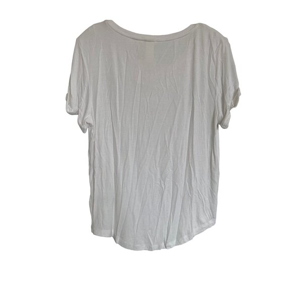 H&M White Short-Sleeve Lightweight T-Shirt - Picture 3 of 4